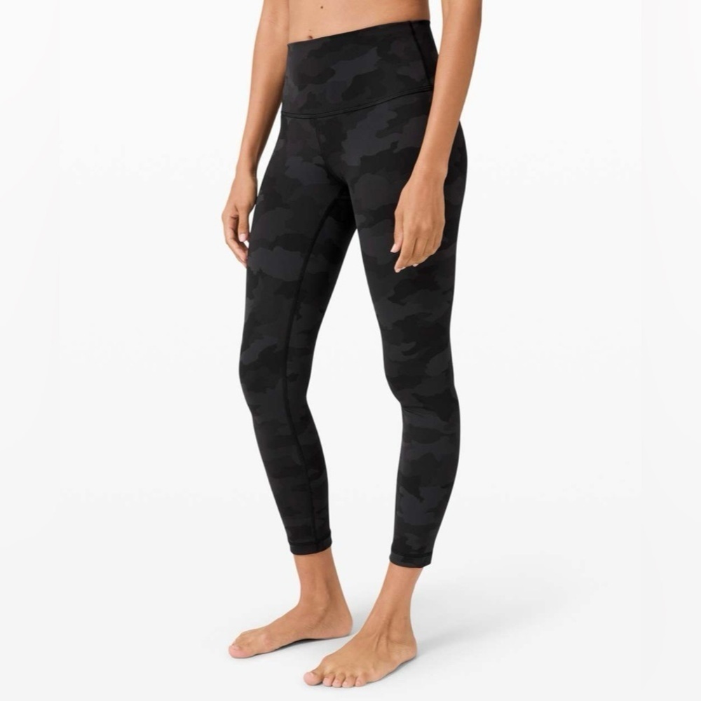 Lululemon 8 Wunder Under High-Rise Tight 25" Luxtreme 365 Camo Deep Coal Multi